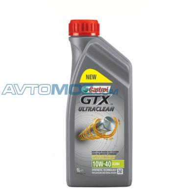 Масло моторное Castrol GTX Ultraclean A3/B4 10W-40 1л 15A4DE Castrol (фото №1)