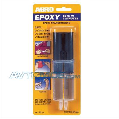 Клей эпоксидный в шприце 25 мл. EP300 Abro (фото №1)