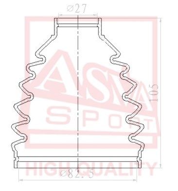 Пыльник шруса наружный ASBTJ31B Asva (фото №1)