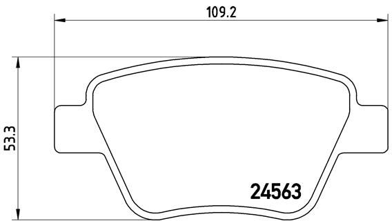 Колодки задние P85114 Brembo (фото №1)