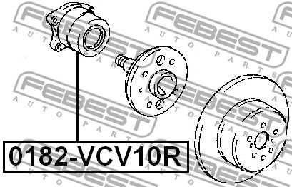 Подшипник ступицы задний 0182VCV10R Febest (фото №1)