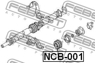Подшипник подвесной карданного вала NCB001 Febest (фото №1)