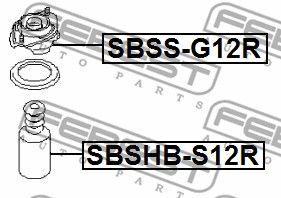 Пыльник заднего амортизатора с отбойником SBSHBS12R Febest (фото №1)