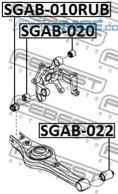 Сайлентблок рычага заднего нижнего (рычага пружины задней) SGAB022 Febest (фото №1)