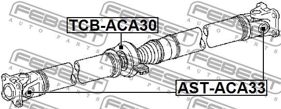 Подшипник подвесной карданного вала TCBACA30 Febest (фото №1)
