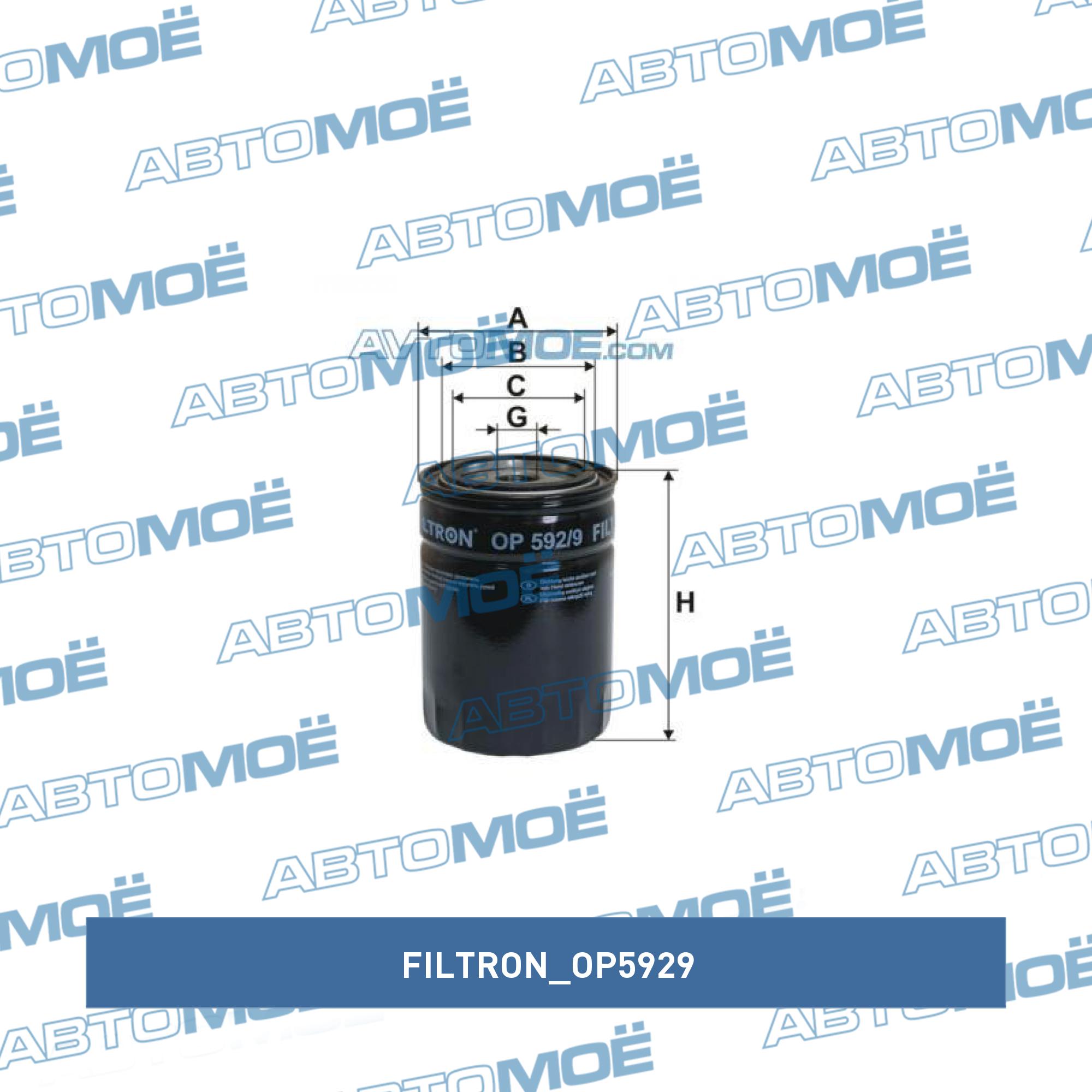 Масляный фильтр FILTRON OP5929