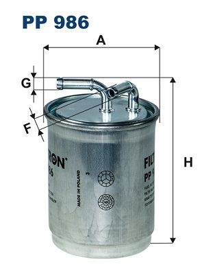 Фильтр топливный PP986 Filtron (фото №1)