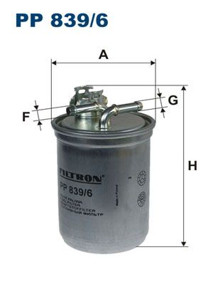 Фильтр топливный PP8396 Filtron (фото №1)
