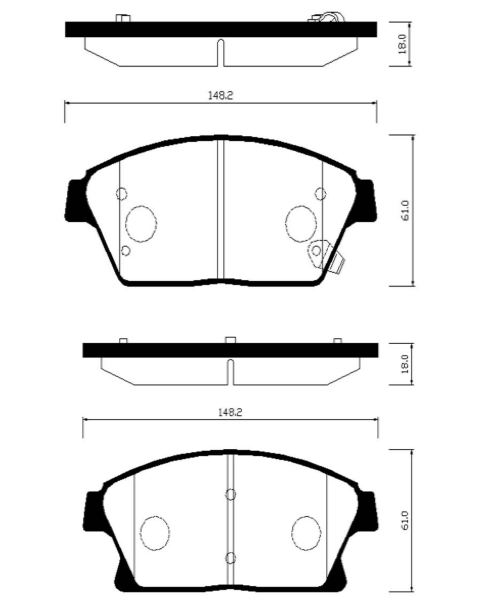 Колодки тормозные передниe HP2026 HSB (фото №1)