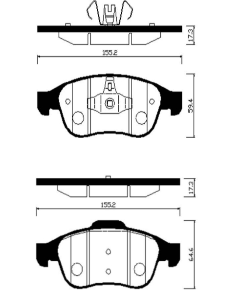 Колодки тормозные передние HP3009 HSB (фото №1)
