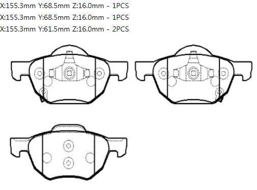 Колодки тормозные передние HP9241 HSB (фото №1)