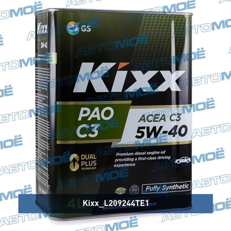 Масло моторное Kixx PAO SN/CF/C3 5W-40 4л KIXX L209244TE1