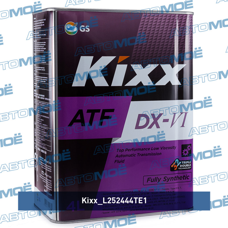 Масло трансмиссионное Kixx ATF DX-VI 4л KIXX L252444TE1