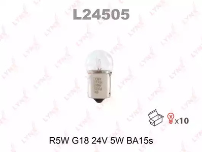 Лампа R5W 24V BA15S L24505 LYNXauto (фото №1)