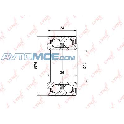 Подшипник ступицы колеса, передний WB1133 LYNXAUTO купить в Перми, цена от  1600 руб в АВТОМОЁ