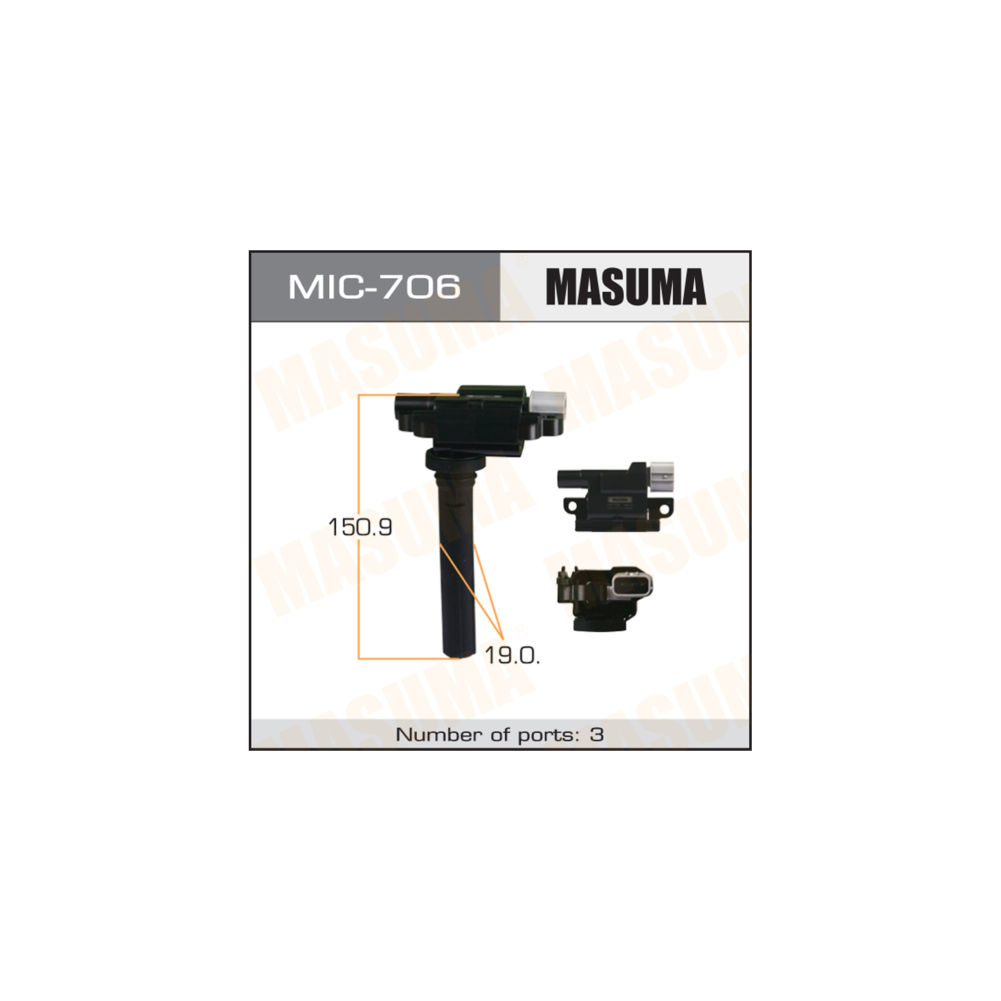 Катушка зажигания MIC706 Masuma (фото №1)