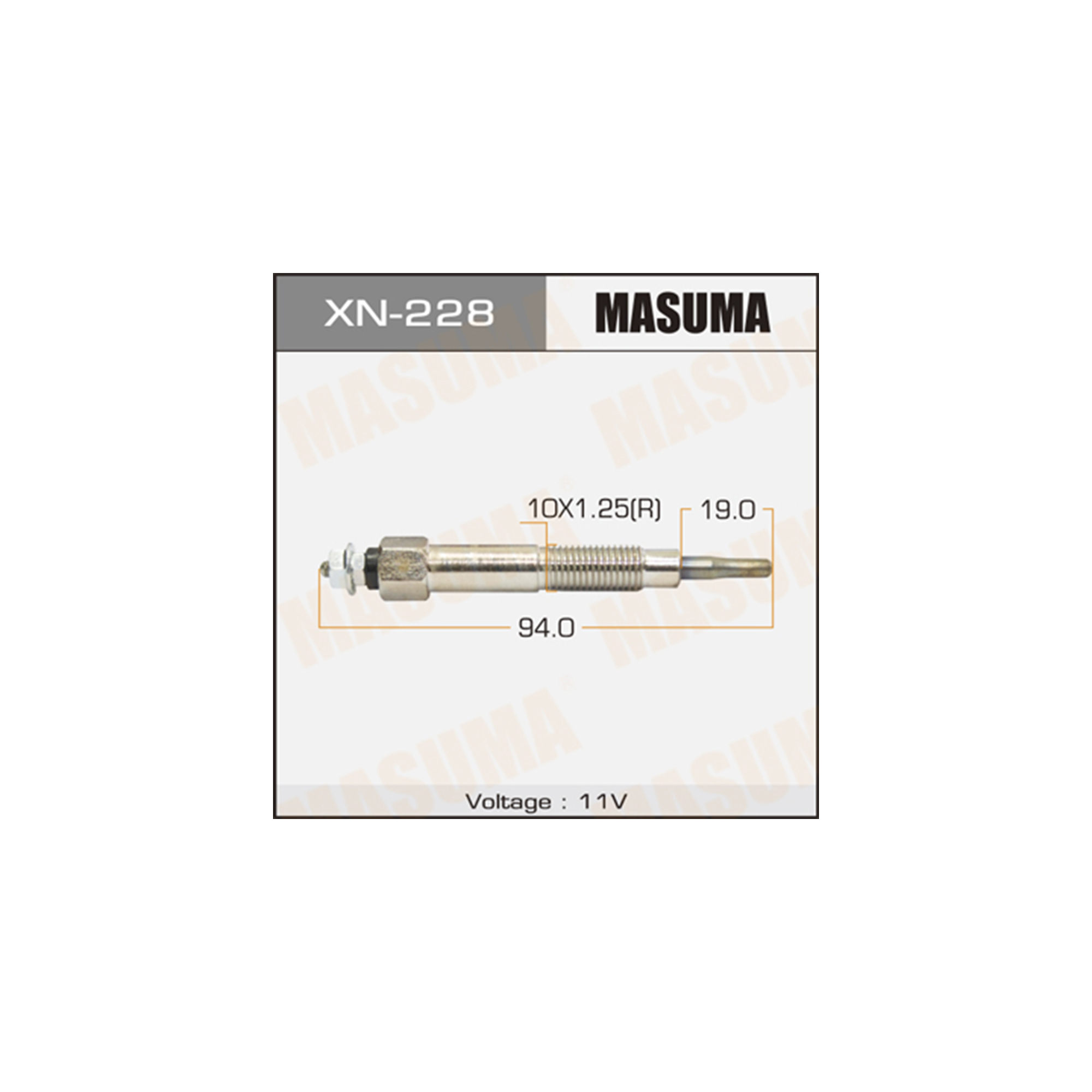 Свеча накала XN228 Masuma (фото №1)