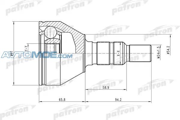 Шрус наружный PCV1506 Patron (фото №1)