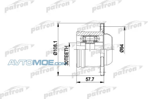 Шрус внутренний PCV5010 Patron (фото №1)