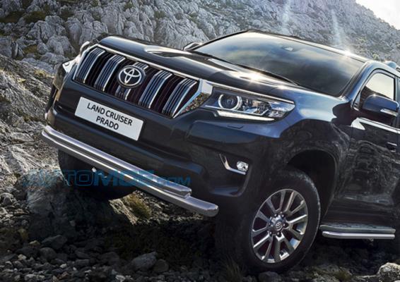 Защита переднего бампера Toyota Land Cruiser Prado 150 2017- (две трубы  75мм и 57мм) R5721001 RIVAL купить в Перми, цена от 18100 руб в АВТОМОЁ