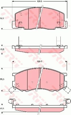 Колодки тормозные передние GDB3157 TRW (фото №1)