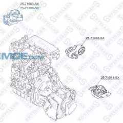 Фото товара Опора двигателя задняя Stellox 2571080SX