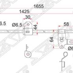 Фото товара Трос ручника левый Sat ST4643012410 для RENAULT