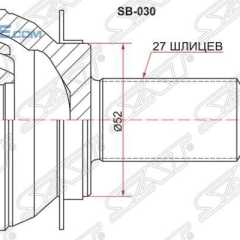 Фото товара Шрус наружный Sat SB030 для GMC