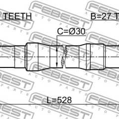 Фото товара Вал приводной, передний правый Febest 1012C100RH