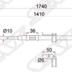 Фото товара Трос стояночного тормоза левый Sat ST4643020460 для ZOTYE