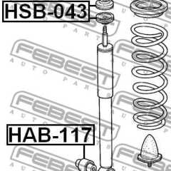 Фото товара Втулка заднего амортизатора Febest HSB043 для CITROEN