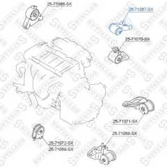 Фото товара Опора двигателя заднея МКПП /Реализация/ Stellox 2571067SX для CHANGAN