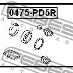 Фото товара Ремкомплект суппорта заднего Febest 0475PD5R для CADILLAC