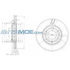 Фото товара Диск тормозной передний Delphi BG3695 для CHEVROLET
