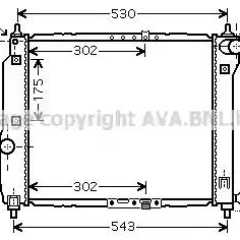 Фото товара Радиатор охлаждения AVA DWA2066