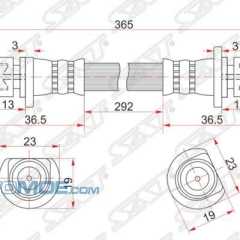 Фото товара Шланг тормозной задний левый SAT ST01468SAA000