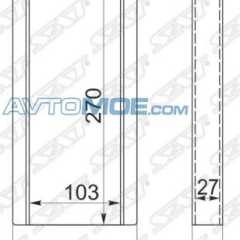 Фото товара Радиатор печки Sat STLX453950 для CADILLAC
