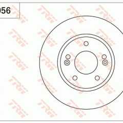 Фото товара Диск тормозной передний TRW DF8056