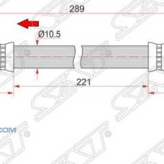 Фото товара Шланг тормозной задний Sat STD06143810 для MINI COOPER