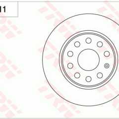 Фото товара Диск тормозной задний TRW DF7911