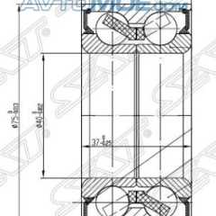 Фото товара Подшипник ступицы передний Sat STEC0126151A для FAW