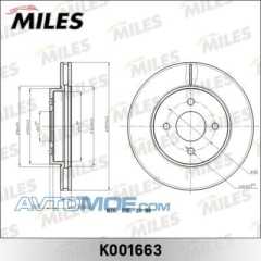 Фото товара Диск тормозной передний Miles K001663 для GMC