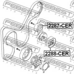 Фото товара Ролик обводной приводного ремня Febest 2288CER