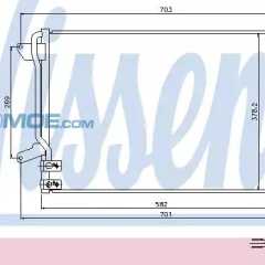 Фото товара Радиатор кондиционера Nissens 940238 для FORD