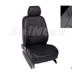 Фото товара Чехлы Экокожа Hyundai Solaris Sedan (зад. сид. 60/40) 2010-2017 цвет Черный Seintex 85355 для FOTON
