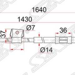 Фото товара Трос стояночного тормоза задний правый Sat ST4642033100 для MINI COOPER