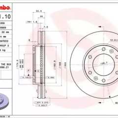 Фото товара Диск тормозной передний Brembo 09B61110