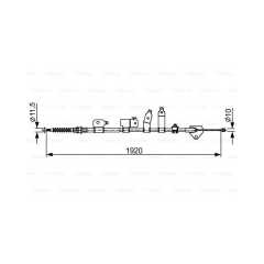 Фото товара Трос стояночного тормоза правый Bosch 1987482438