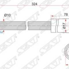 Фото товара Шланг тормозной задний SAT STD43643810