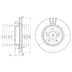Фото товара Диск тормозной передний Delphi BG2767 для GMC